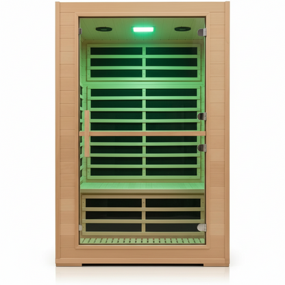 Smart Two-Person FAR Infrared Sauna — App-Controlled, Canadian Hemlock